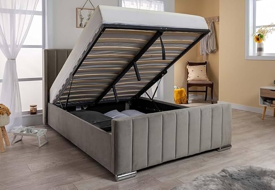Panel Wing Bed With Ottoman Storage & Mattress Included
