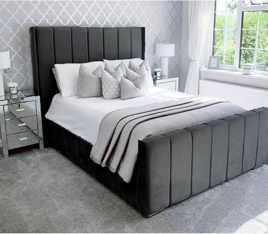 Panel Wing Bed With Ottoman Storage & Mattress Included