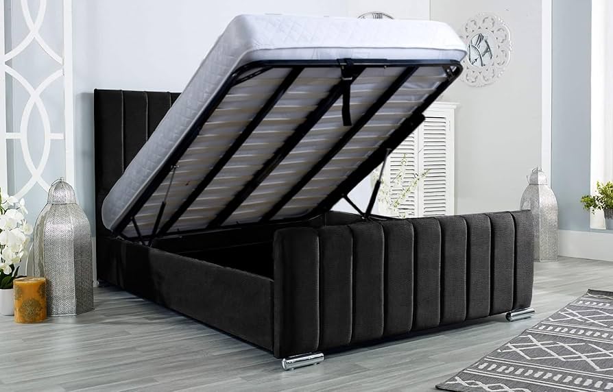 Panel Line ottoman bed - Stylish bed frame with Headboard & Footboard