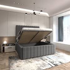 Panel Line ottoman bed - Stylish bed frame with Headboard & Footboard