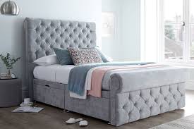 Sleigh Bed With Ottoman Storage & Mattress Included