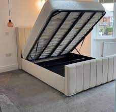 Panel Wing Bed With Ottoman Storage & Mattress Included