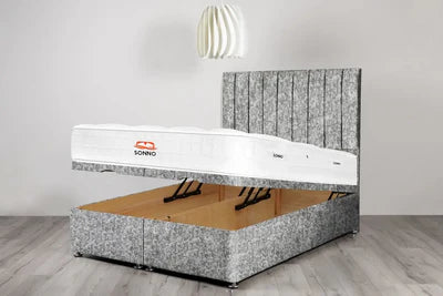 Elo Crushed Velvet Ottoman Storage Bed